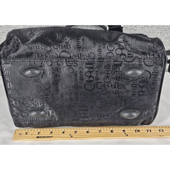 CABOODLES WOMEN BLACK FABRIC MAKEUP COSMETICS TOTE ZIPPER TRAVEL CASE - Picture 8 of 9